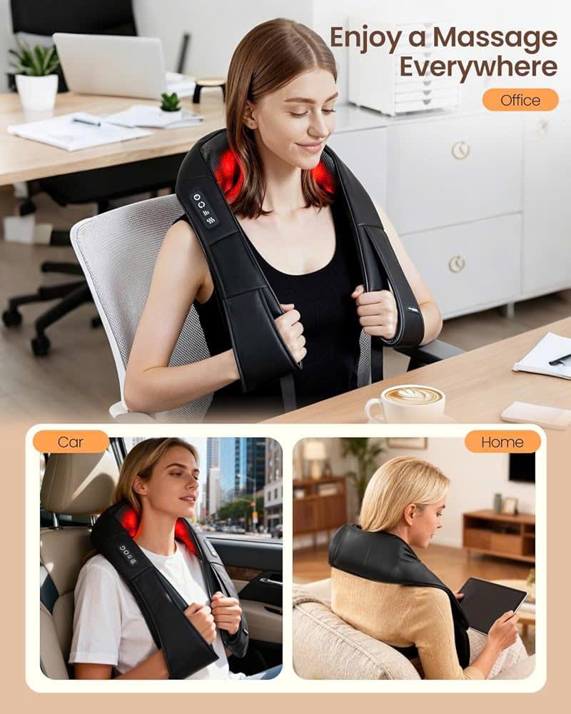 Máy massage cổ vai gáy nhiệt hồng ngoại DAILY LIFE - Massage chuyên sâu giảm đau tức thì