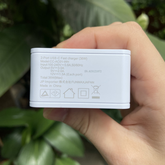 Củ sạc chính hãng nhà mạng Nhật AU Cellcube 36W - 2 cổng sạc nhanh - Ảnh 5
