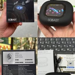 Tai nghe phiên dịch đa năng SOBAST S-OW13 Pro - Màn hình LCD giải trí đa nền t…
