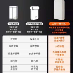 MÁY SẤY ĐA NĂNG MINI 2IN1 OPPEIN - sấy tóc, sấy quần áo nhanh 10–15 phút, gấp…