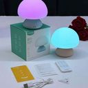 Đèn ngủ nấm VAVOFO - RGB đổi màu, cảm ứng + điều khiển, tích pin tiện lợi, đa chức năng