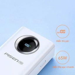 Sạc dự phòng PISEN Pro Digital PowerLap 65W - 30.000mAh (hàng new no box)