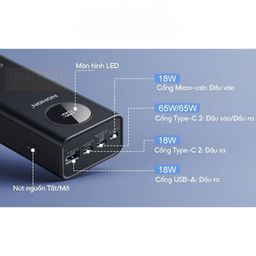 Sạc dự phòng NOHON 65W 26800mAH - SẠC SIÊU NHANH, ĐA CỔNG, DUNG LƯỢNG LỚN DÙNG…