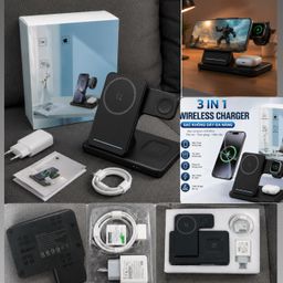 Dock sạc không dây đa năng LUOATIP 3 IN 1 - gọn gàng và tiện lợi (Tặng kèm bộ…