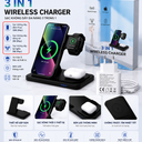 Ord, Dự 28/5 giao - Dock sạc không dây đa năng LUOATIP 3 IN 1 - Tặng kèm bôn sạc nhanh 25W