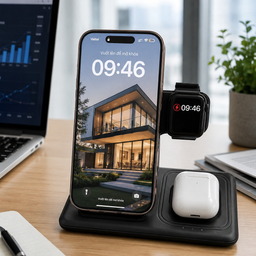 Dock sạc không dây đa năng LUOATIP 3 IN 1 - gọn gàng và tiện lợi (Tặng kèm bộ…