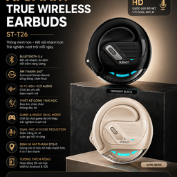 Tai nghe dịch thuật Al thông minh SOBAST ST-T26 - Bluetooth 5.4, Âm Hi-Fi, Chố…