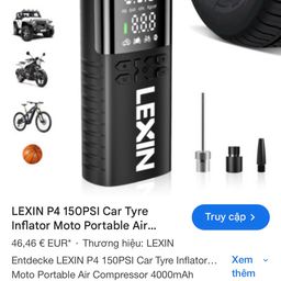 Bơm điện cầm tay thông minh LEXIN P4 (hàng Amazon) - Nhỏ Gọn Và Mạnh Mẽ, Tiện…