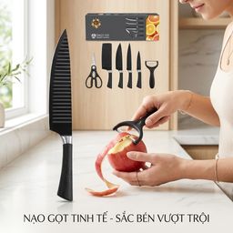 Bộ dao làm bếp 6 món SHARP KNIFE - Đẹp, đủ món, thích hợp làm quà tặng, hàng t…