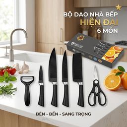 Bộ dao làm bếp 6 món SHARP KNIFE - Đẹp, đủ món, thích hợp làm quà tặng, hàng t…