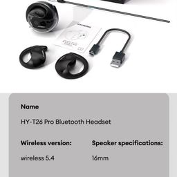 Tai Nghe Open-Ear HYUNDAI HY-T26 Pro - Hỗ trợ dịch thuật Al, đeo êm, pin bền,…