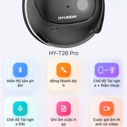 Tai Nghe Open-Ear HYUNDAI HY-T26 Pro - Hỗ trợ dịch thuật Al, đeo êm, pin bền,…