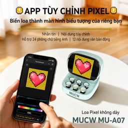 Loa Bluetooth Pixel Art MUCW - Nghe nhạc, Pixel LED, decor cực chất - GIAO RAN…