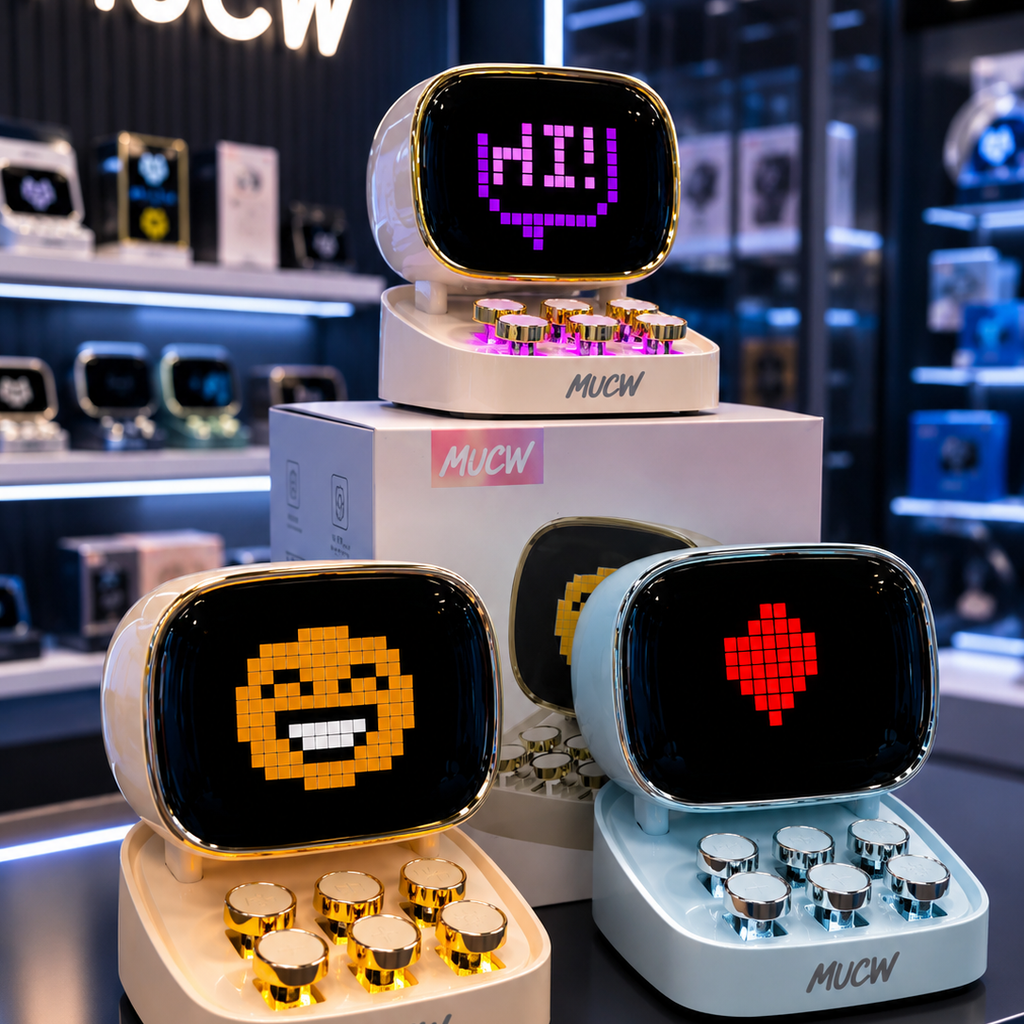 Ord, dự 14/8 giao - Loa Bluetooth Pixel Art MUCW - Nghe nhạc, Pixel LED, decor cực chất