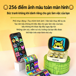 Loa Bluetooth Pixel Art MUCW - Nghe nhạc, Pixel LED, decor cực chất - GIAO RAN…