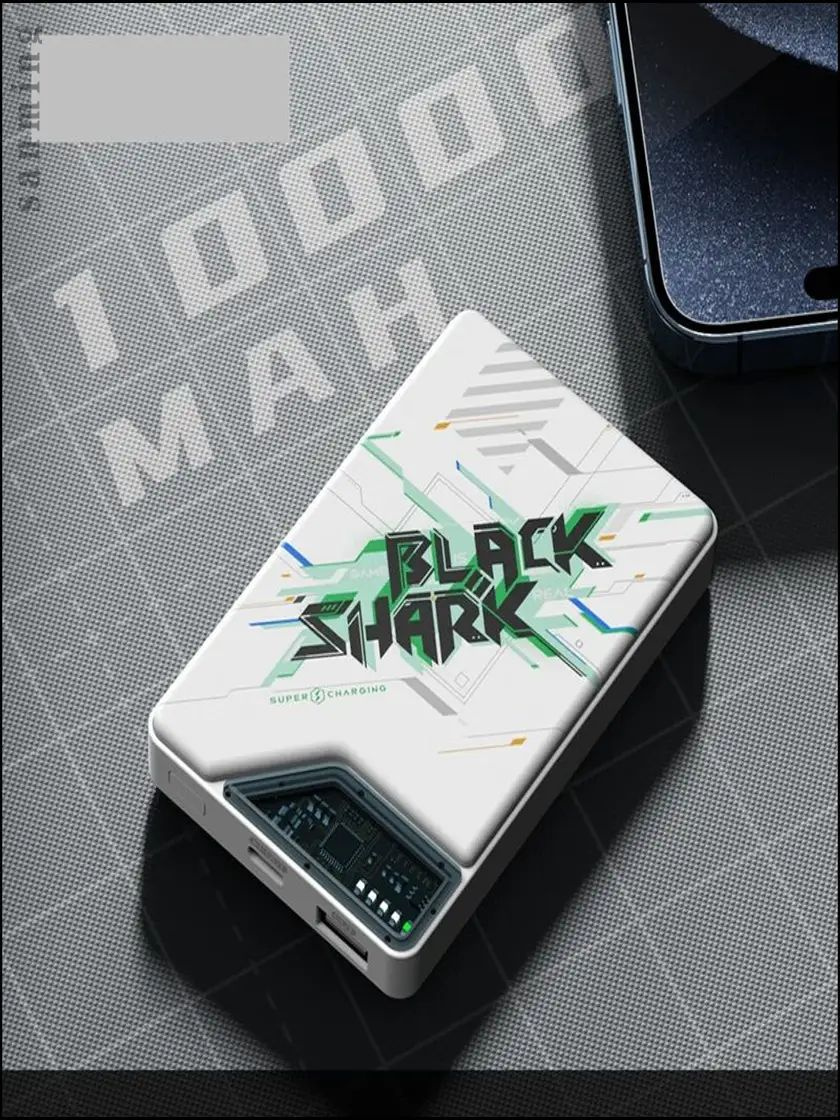 Sạc Dự Phòng Black Shark Cyberpunk 10.000mAh- Sạc nhanh 22.5W, random TRẮNG - ĐEN thực tế Sạc Dự Phòng Black Shark Cyberpunk 10.000mAh- Sạc nhanh 22.5W, random TRẮNG - ĐEN - Góc chụp chi tiết thực tế 5