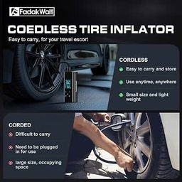 Bơm Lốp Ô Tô Cầm Tay FadakWalt 150 PSI - Pin Khoẻ, Bơm Nhanh, Cảm Ứng Tự Ngắt