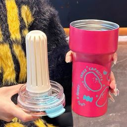 Ly Giữ Nhiệt Tomaworute Sippy Cup 700ml - Inox SUS 316, Sắc Hồng Rực Rỡ, Có Lõ…