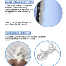 Bàn ủi hơi nước cầm tay ACA - Siêu nhẹ nhỏ gọn để vali túi tiện, công suất 600…