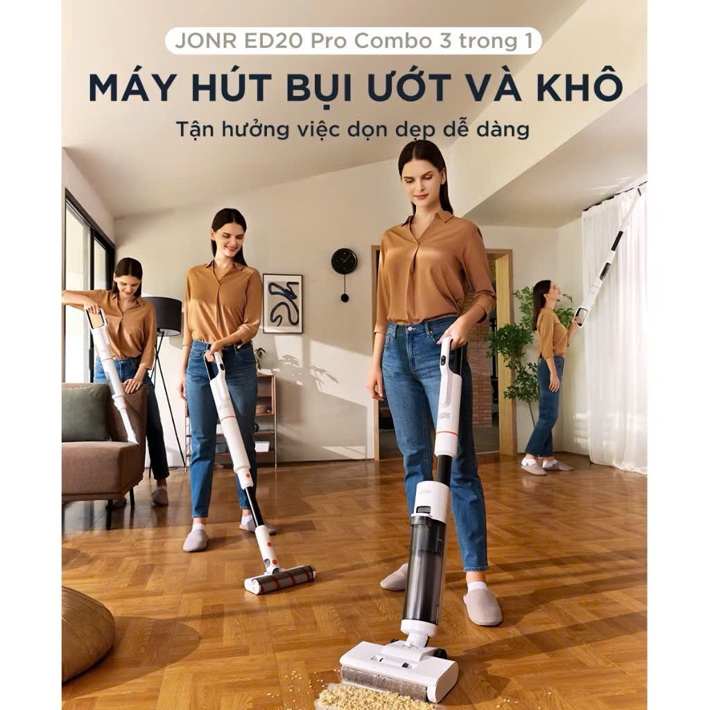 Máy Hút Bụi Lau Sàn JONR ED20 Pro Lực Hút 17000Pa Khô Ướt Linh Hoạt Nhẹ Tay thực tế Máy Hút Bụi Lau Sàn JONR ED20 Pro Lực Hút 17000Pa Khô Ướt Linh Hoạt Nhẹ Tay - Góc chụp chi tiết thực tế 20