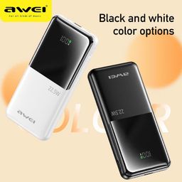 Pin Sạc Dự Phòng AWEI P10K 10.000mAh – Sạc Nhanh 22.5W, Siêu Mỏng Gọn (Random)