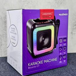 Loa Karaoke Masingo Bicanto C7 20W Kèm 2 Micro Không Dây, Đèn LED RGB