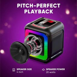 Loa Karaoke Masingo Bicanto C7 20W Kèm 2 Micro Không Dây, Đèn LED RGB