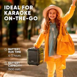 Loa Karaoke Masingo Bicanto C7 20W Kèm 2 Micro Không Dây, Đèn LED RGB