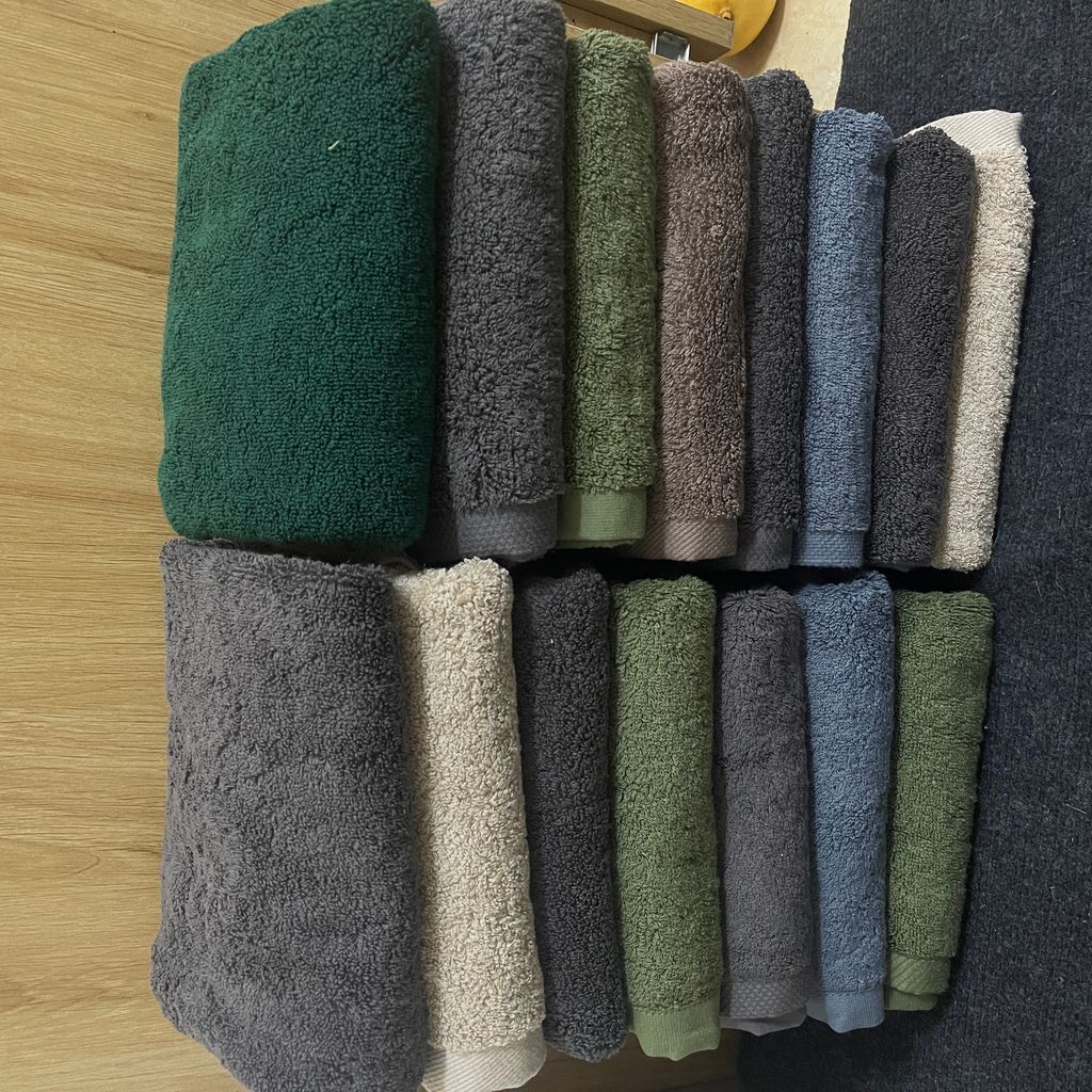 Khăn gội, khăn lau sợi cotton 100% nhiều màu 200-220g