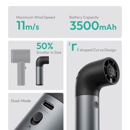Quạt Cầm Tay AECOOLY Aero Pro (3500mAh, 14H, 6 Speed Settings, LED Digital Dis…