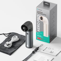 Quạt Cầm Tay AECOOLY Aero Pro (3500mAh, 14H, 6 Speed Settings, LED Digital Dis…