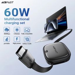 Cáp sạc dữ liệu USB-C đa năng ACEFAST J3 có thể thu gọn kèm bộ chuyển đổi USB-…