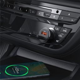 Loại sạc ô tô ACEFAST B12 60W nhanh 2 cổng USB-A + USB-C, hỗ trợ sạc nhanh cho…