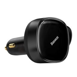 Tẩu sạc cho xe hơi Baseus Enjoyment Retractable 2-in-1 Car Charger C+L 30W Black