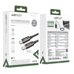 Cáp Sạc Nhanh ACEFAST C23-03 USB-C to USB-C 1.2m – Công Suất 60W, Tự Ngắt Thôn…