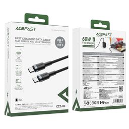 Cáp Sạc & Truyền Dữ Liệu ACEFAST C22-03 USB-C sang USB-C Dài 1.2m – Bọc Dù, Đầ…