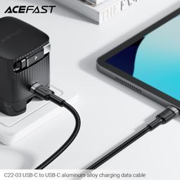 Cáp Sạc & Truyền Dữ Liệu ACEFAST C22-03 USB-C sang USB-C Dài 1.2m – Bọc Dù, Đầ…
