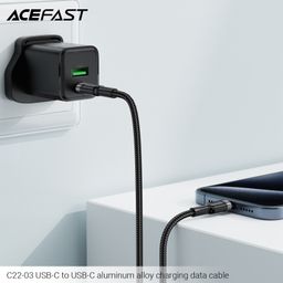 Cáp Sạc & Truyền Dữ Liệu ACEFAST C22-03 USB-C sang USB-C Dài 1.2m – Bọc Dù, Đầ…