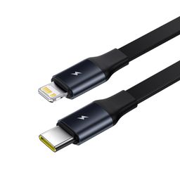 Tẩu Sạc Nhanh Kèm Cáp Dây Rút 2 Đầu Type C + IP Baseus Enjoyment Retractable 2…