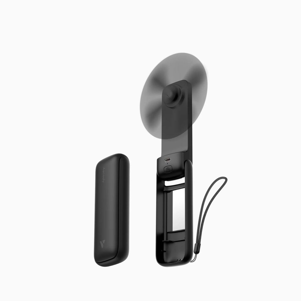 Quạt Cầm Tay AECOOLY Pocket 01 Có Gương (3500rpm, 3 Speed Settings, Foldable &…