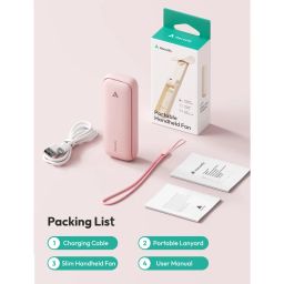 Quạt Cầm Tay AECOOLY Pocket 01 Có Gương (3500rpm, 3 Speed Settings, Foldable &…