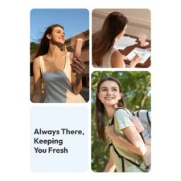 Quạt Cầm Tay AECOOLY Pocket 01 Có Gương (3500rpm, 3 Speed Settings, Foldable &…