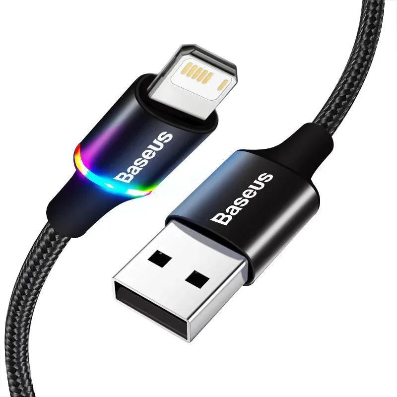Cáp sạc nhanh Baseus Halo USB to Lightning 2.4A, hỗ trợ truyền dữ liệu