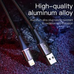 Cáp sạc nhanh Baseus Halo USB to Lightning 2.4A, hỗ trợ truyền dữ liệu