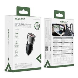 Tẩu Sạc Ô Tô ACEFAST B20 45W, 1 Cổng USB-C PD, 1 Cổng USB-A, Sạc Nhanh Cho Điệ…
