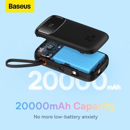 Pin Dự Phòng Sạc Nhanh Baseus Qpow2 Dual-Cable Digital Display 22.5W (10000mAh…