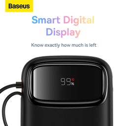 Pin Dự Phòng Sạc Nhanh Baseus Qpow2 Dual-Cable Digital Display 22.5W (10000mAh…