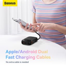 Pin Dự Phòng Sạc Nhanh Baseus Qpow2 Dual-Cable Digital Display 22.5W (10000mAh…