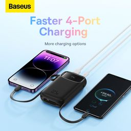 Pin Dự Phòng Sạc Nhanh Baseus Qpow2 Dual-Cable Digital Display 22.5W (10000mAh…