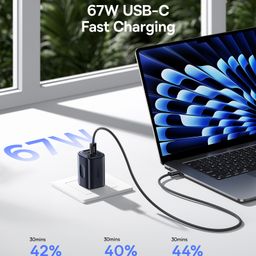 Củ Sạc Nhanh 2C+A Baseus PicoGo AE11 67W (GaN6 Pro, Navitas GaNFast™, BPS 2.0)